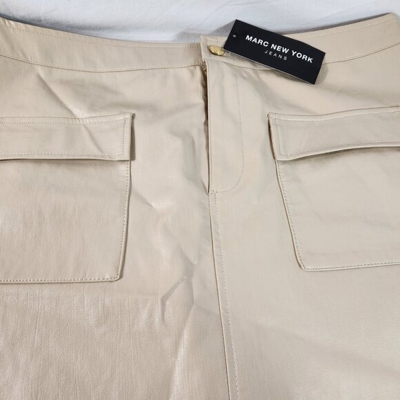 Marc New York Womens Straight Pencil Skirt Size 16 Latte Beige Front Pockets NWT - Picture 2 of 13
